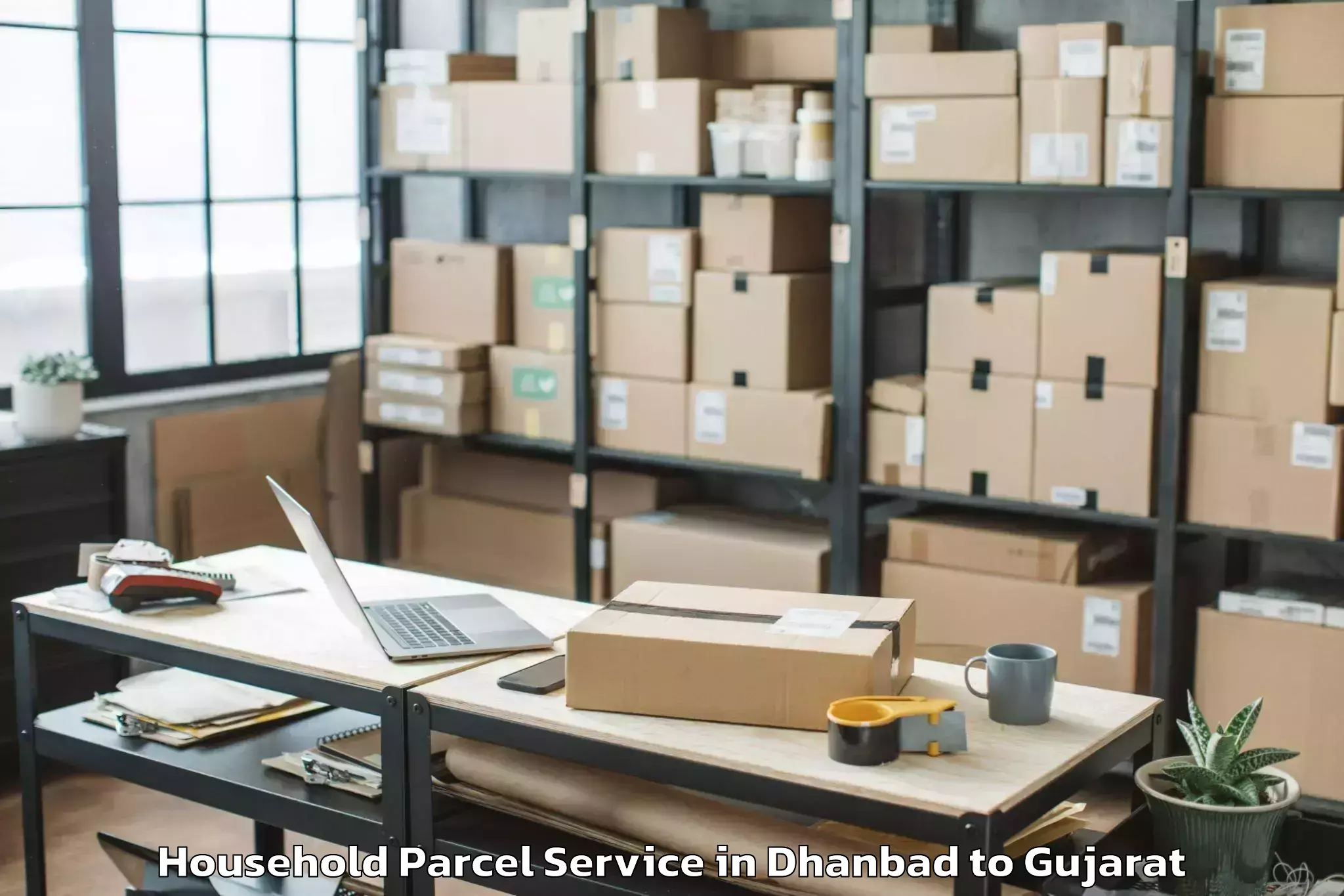 Quality Dhanbad to Halvad Household Parcel